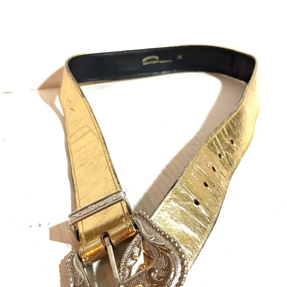 Handmade LG metallic gold and Silver Women\'s Belt